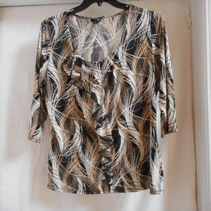 Ladies Brown & Tan top